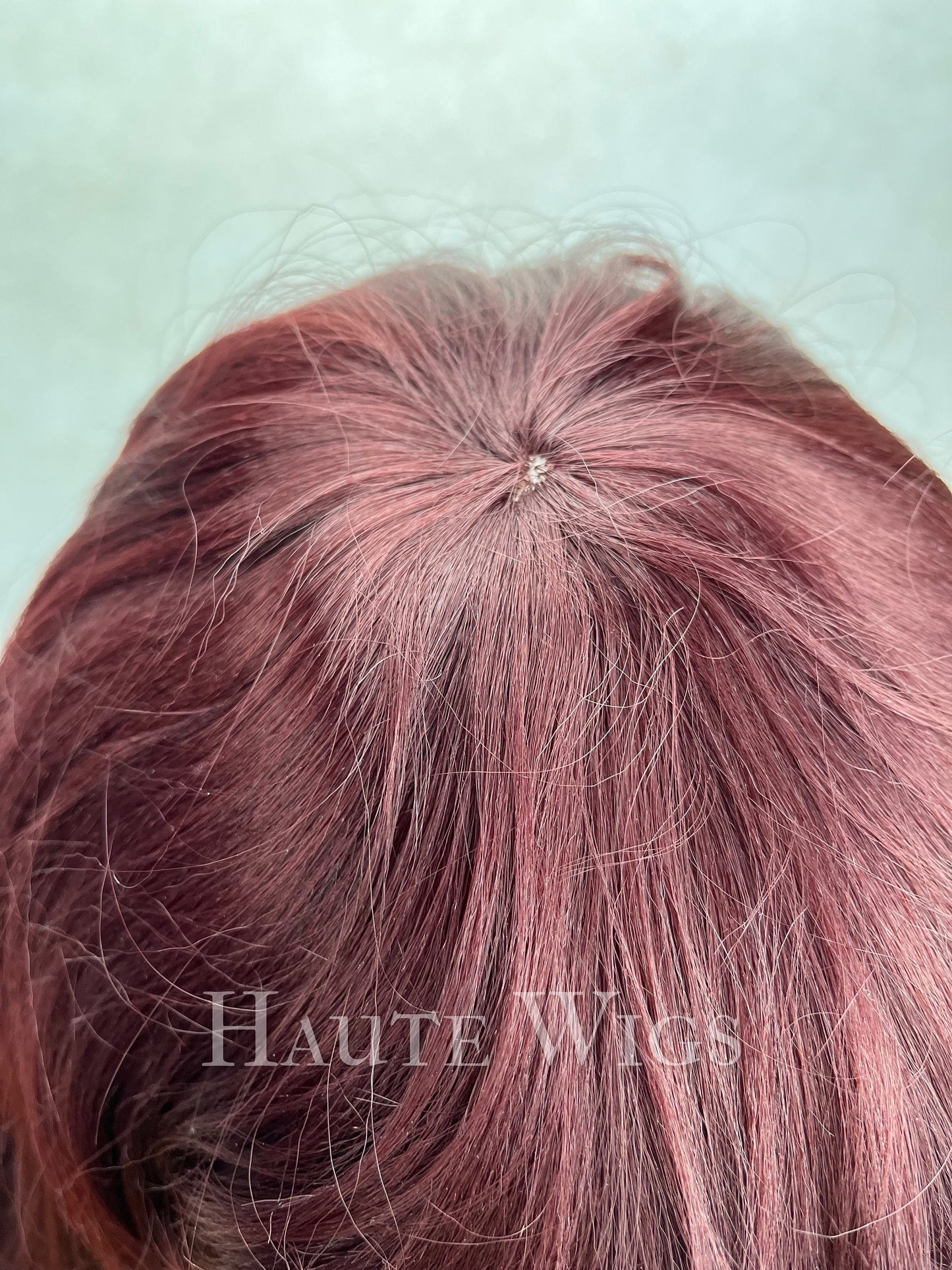 20 Inch Maroon Red Wig: Long Straight Synthetic Hair