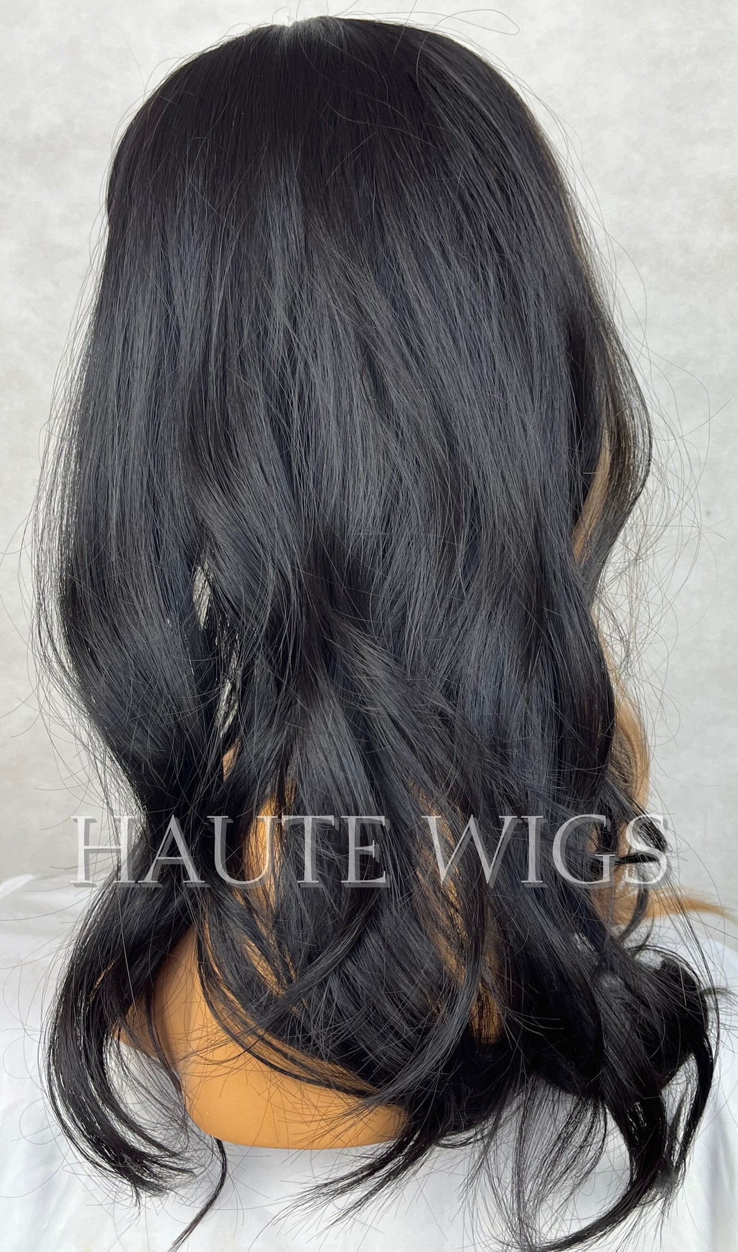 RockStaR 20 inch Half Black & Blonde Wig unisex Hair Fringe Bangs Wavy Eye Catching Gift Role Play or Everyday Haute wigs