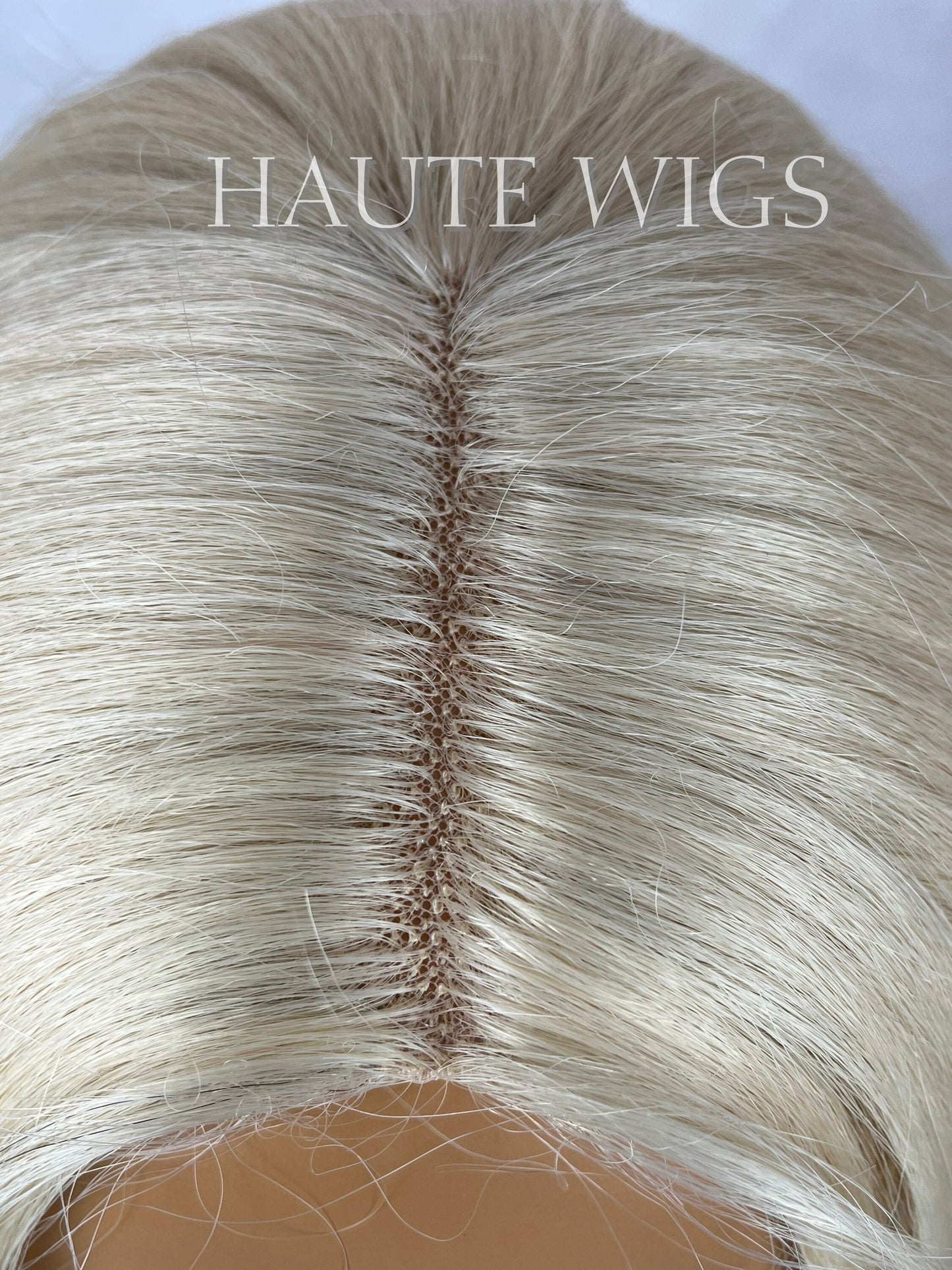 Ombré 613 Creamy Blonde Neon Pink Ends Dip Dye Wig Center Part Short Straight NO Lace Front Human Hair Blends Wig Ladies Gift for her