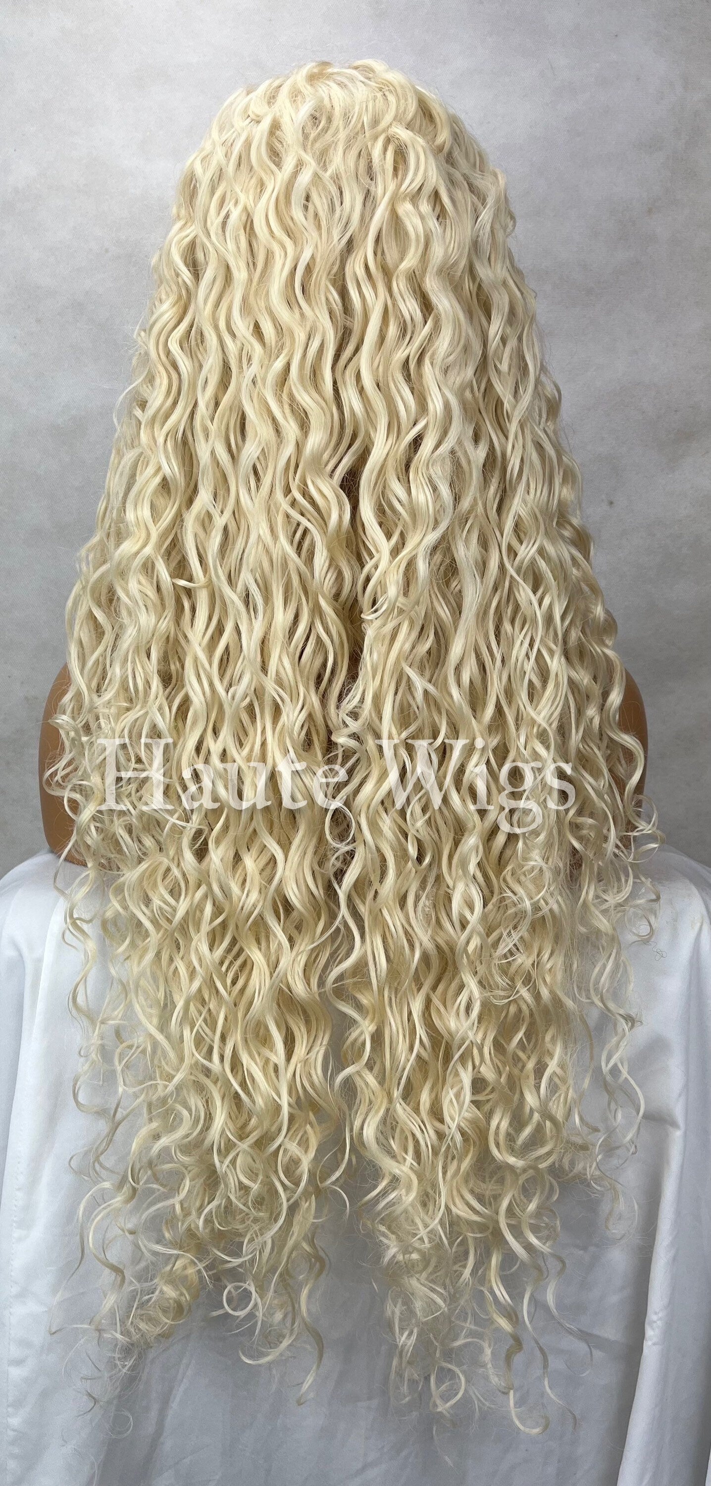 Bold & Beautiful - 613 Light Blonde Wig Lace Front Human Hair Curly Deep Body Wave Wigs Wet Wavy Brazilian Haute wigs