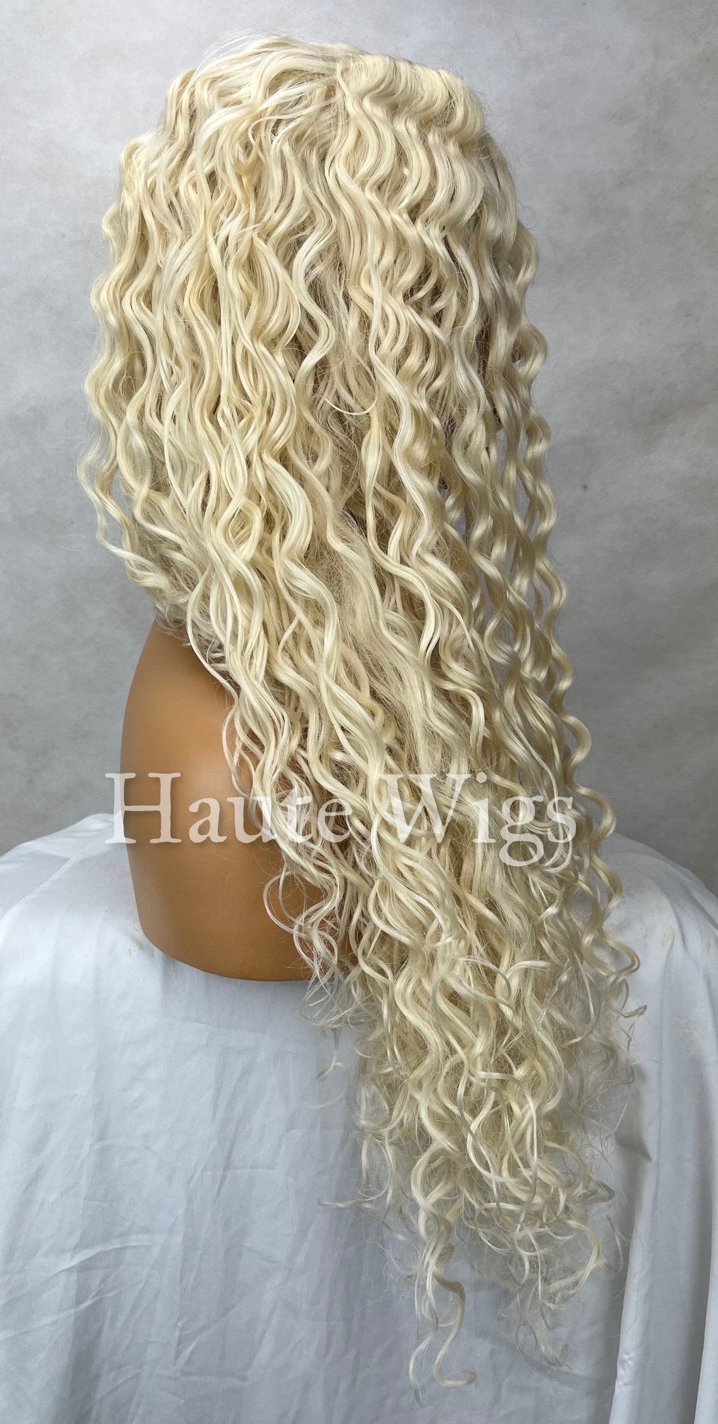 Bold & Beautiful - 613 Light Blonde Wig Lace Front Human Hair Curly Deep Body Wave Wigs Wet Wavy Brazilian Haute wigs