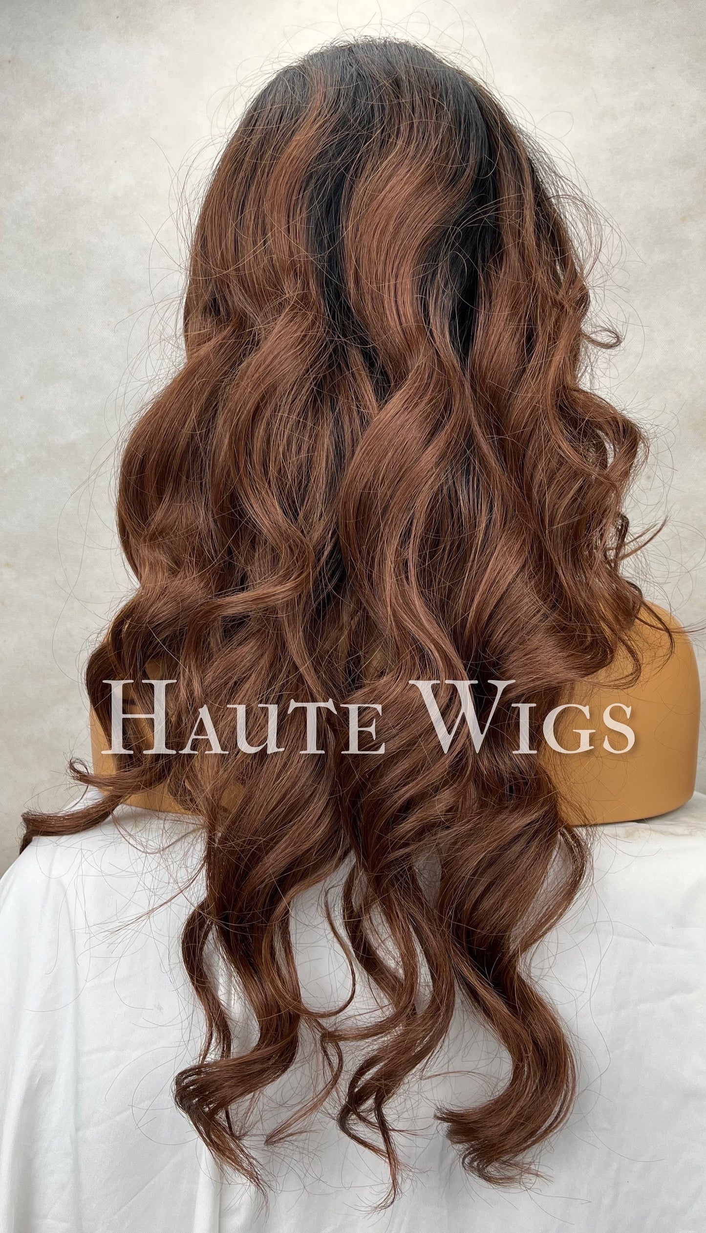 Free Part BROWN Brunette Wig ombre 20 Long Straight Womens Wig Human Hair Blends Lace Front Realistic Amazing wavy haute wigs