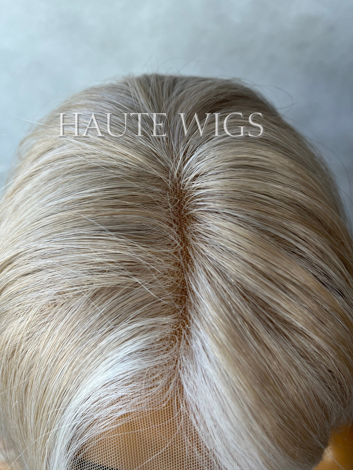 Ash Blonde Balayage Wig: 28 Inch Straight Lace Front Wig human hair blend white girl wigs