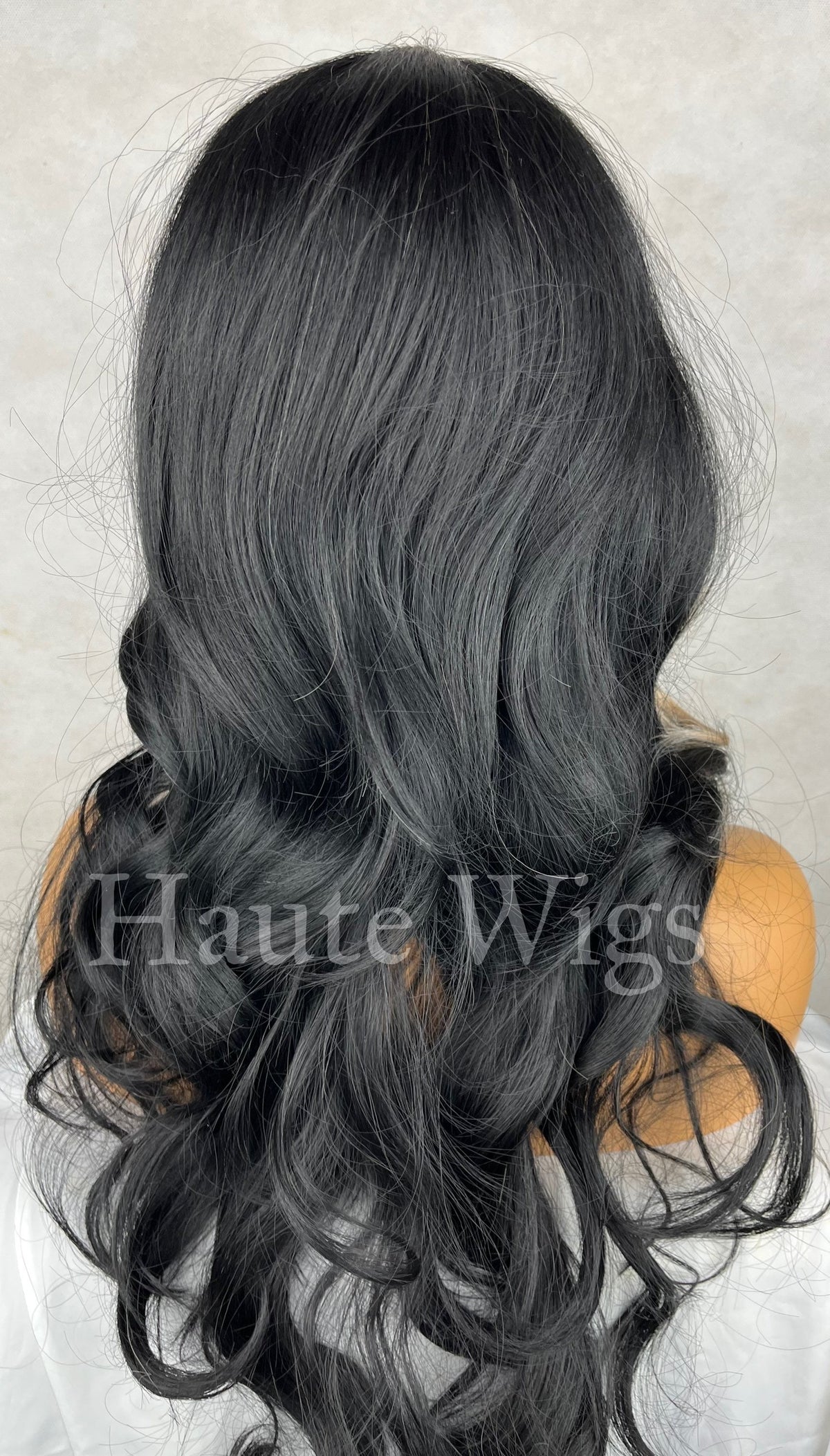 Black & Blonde Fringe Wig: 24" Money Piece Highlights