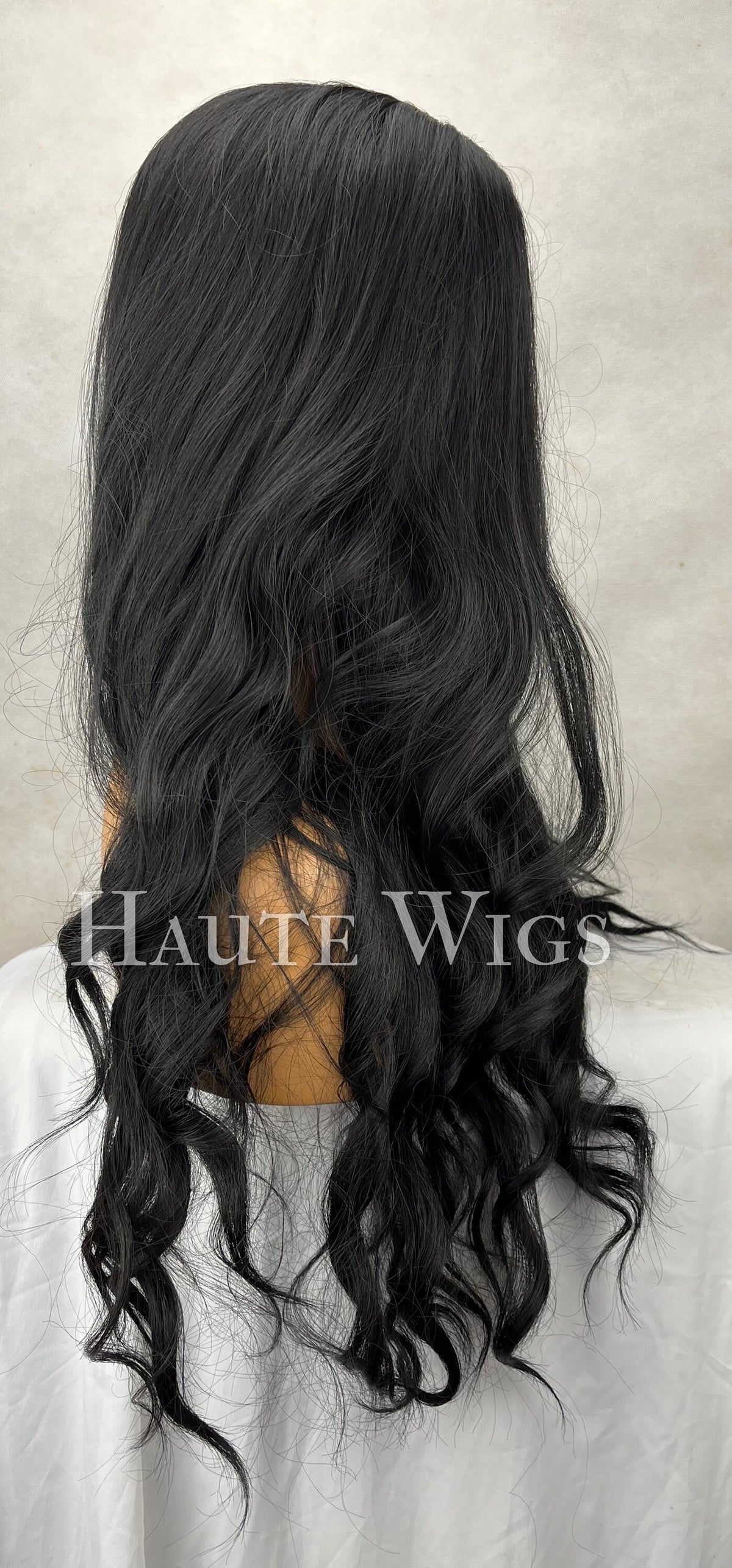 Long Black Wavy Wig: 26 Inch Synthetic Hair, No Lace Front