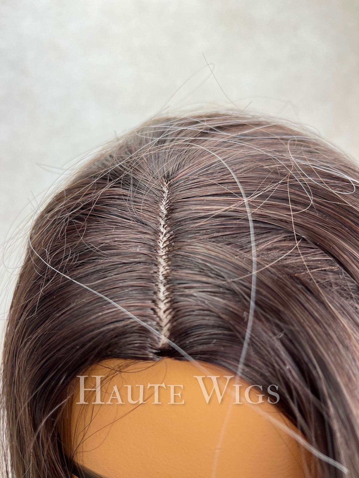 Ash Brown Blonde Balayage Wig: 26 Inch Straight Synthetic Wig