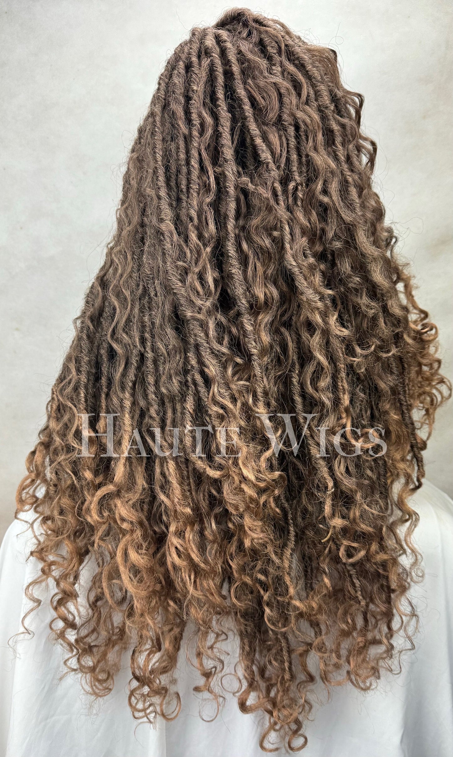 Redemption Wig - Dark Brown Locs 26 Inch Dreadlock Dreads Wig lace Front Baby Hair Human Hair Blends HD Lace Womens Mens Wig Eye Catching