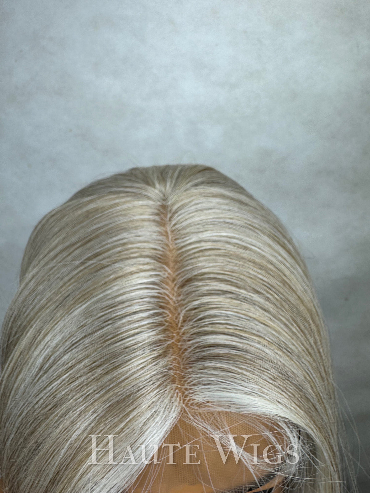 Ash Blonde Balayage Wig: 20 Inch Straight Lace Front Wig
