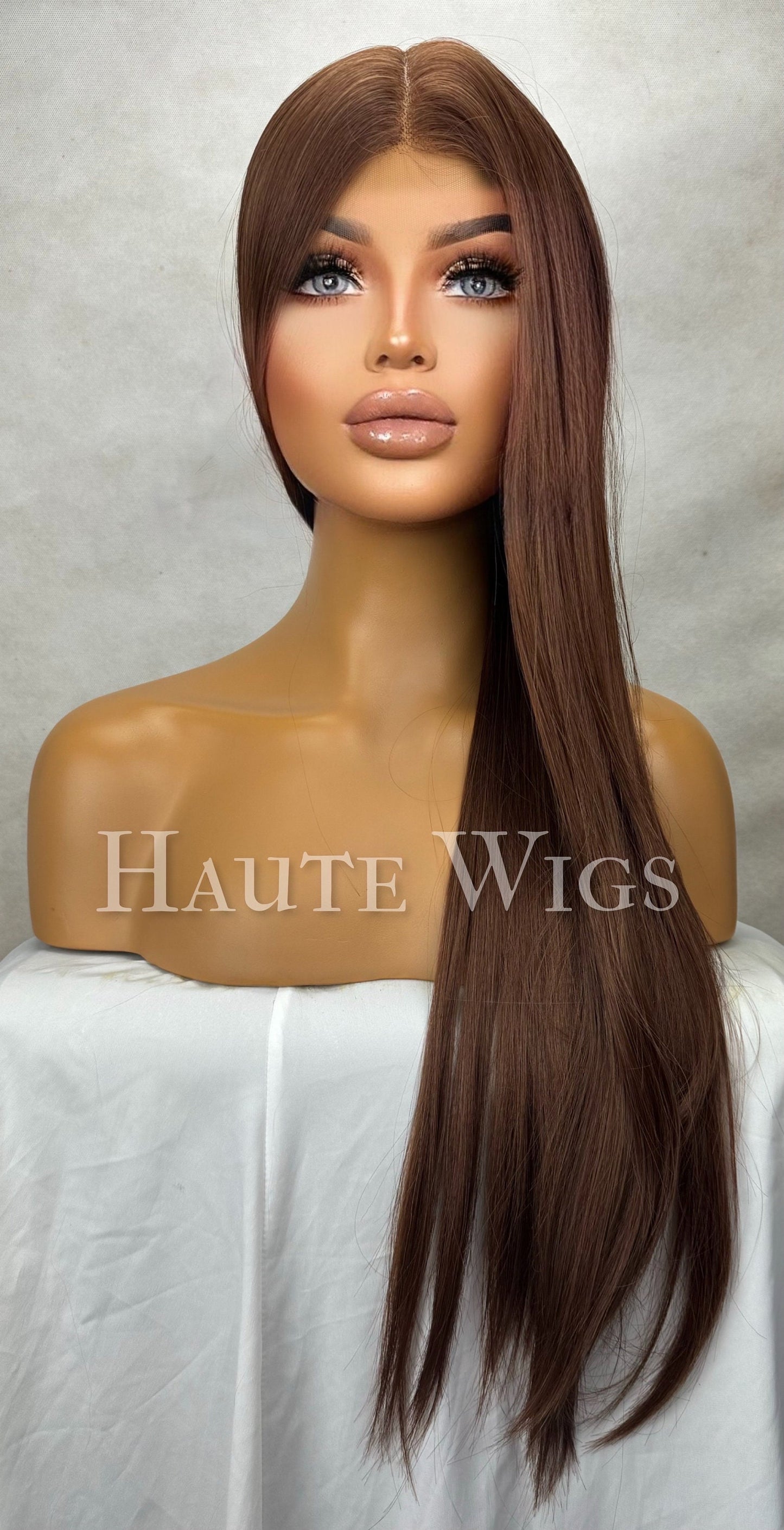 Brown Sugar Lace Front Wig: Long Layered Golden Brown Hair
