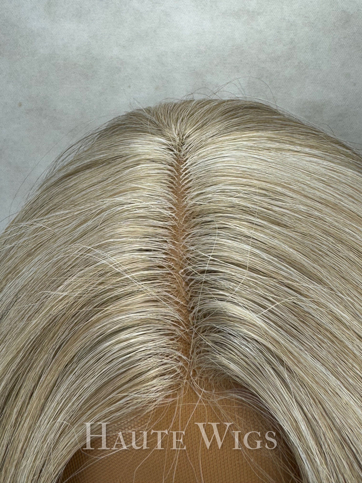Glory: 26" Layered Ash Blonde Wig, Lace Front, Human Hair Blend
