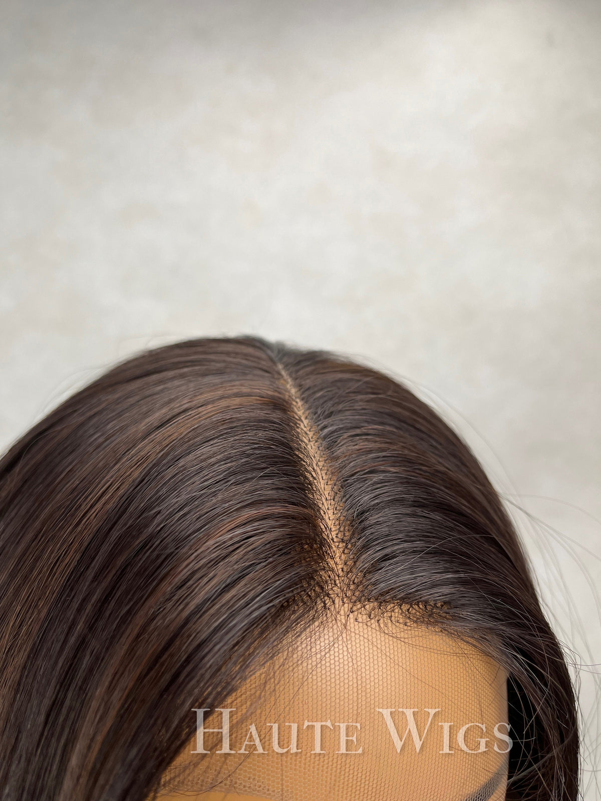 Long Layered Brown Wig: Golden Highlights, T-Part Lace Front, 20 Inch