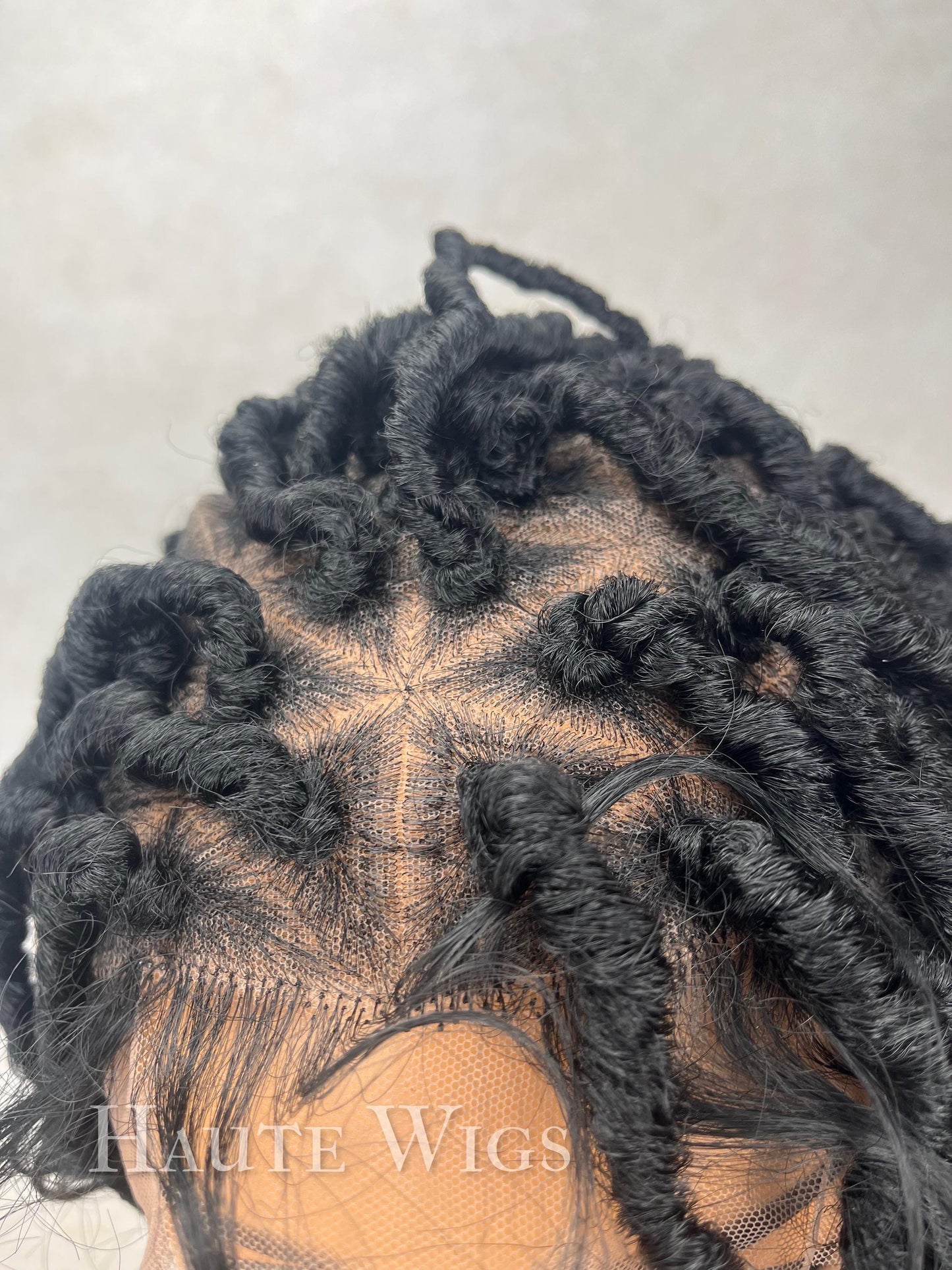 36 Inch Black Locs Wig: 360 Lace Front Dreadlock Wig
