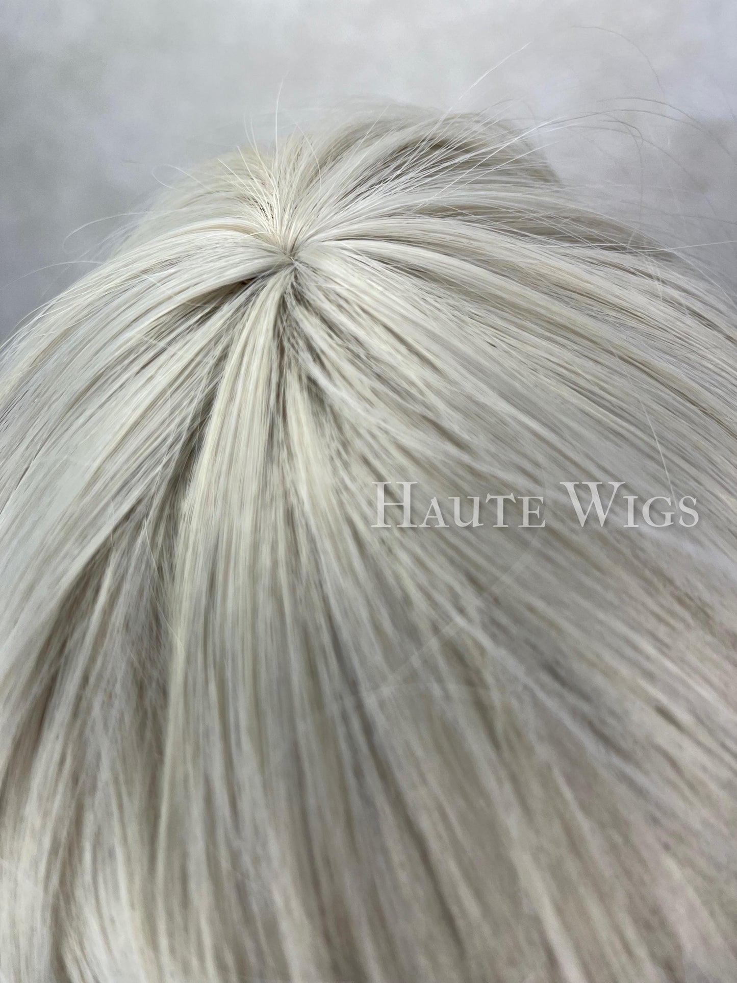 Ash blonde with bangs Long 26 Inches Wig Fringe Bangs Ice Platinum White Peroxide Blonde vegan Hair Blends - role play Gift For Her