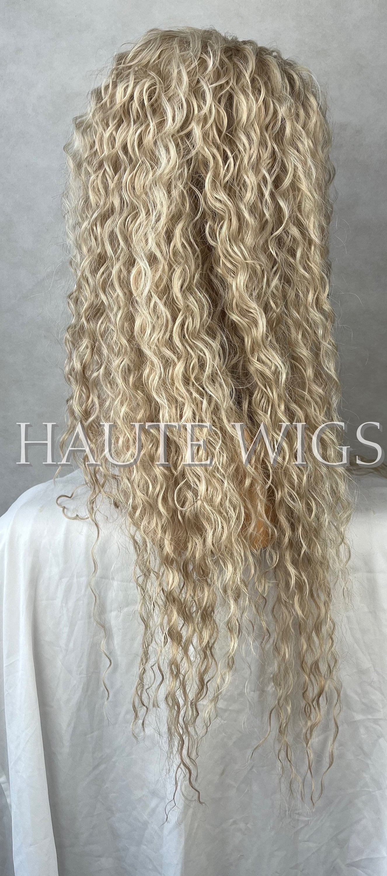 Long Light ASH Brown Blonde Wig Lace Front Human Hair Curly Deep Body Wave Wigs Wet & Wavy Brazilian