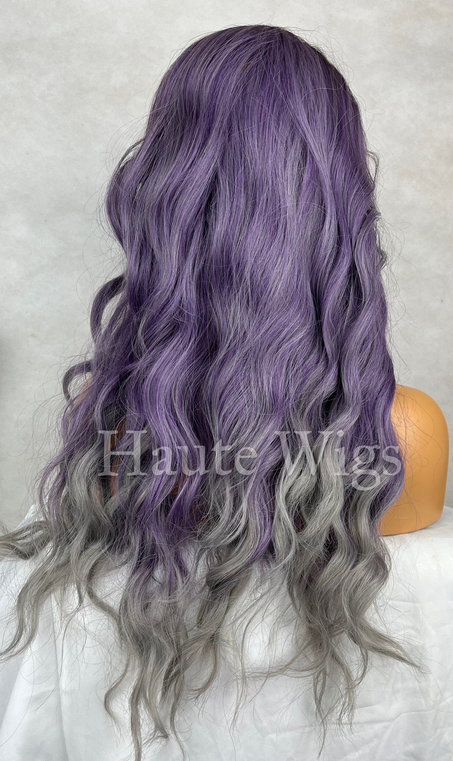 Part Time Lover - Lilac Light Purple Silver Ends Wig Long With Bangs Wavy No Lace Front Everyday Haute Wigs Gift for her Ladies Womens Wigs