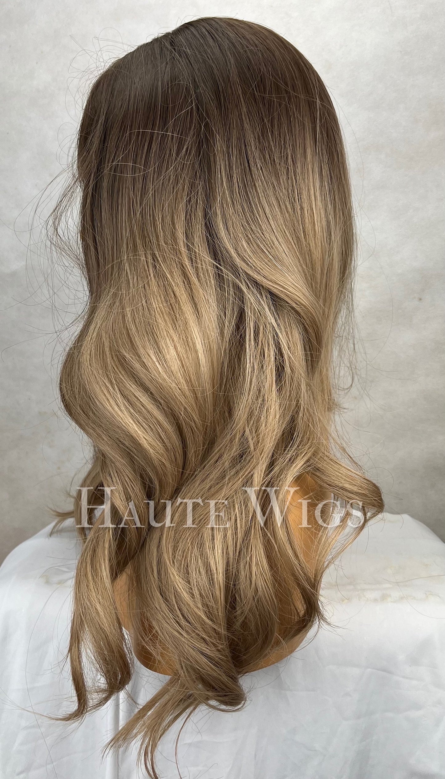 My go to 106 - Blonde Brown Balayage 20 Inch Wig NO Lace Front Fringe Bangs Womens Wig gift for her everyday wear Haute wigs